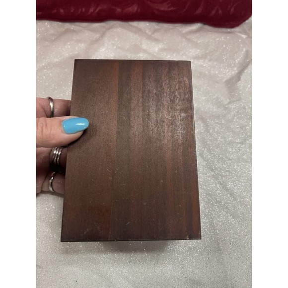 VTG BEAUTIFUL Handcrafted Rosewood Jewelry chest 5 x 3.5 x 1.5 (1506) - Picture 8 of 10